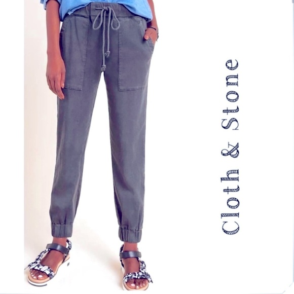 Anthropologie Pants - Anthropologie Cloth & Stone Tencel Joggers in Gray/Blue, M